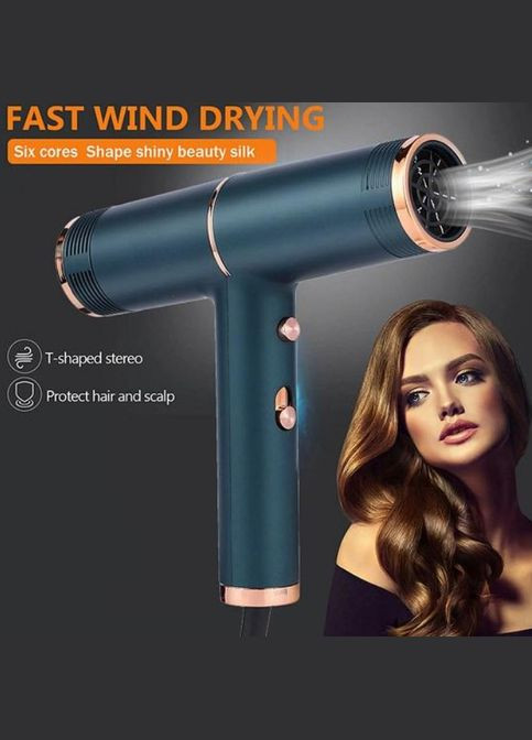 Фен для волос Kemey CFJ-KM-8225 домашний 3000 Вт 2 режима зелёный (2390000004) No Brand (340252207)