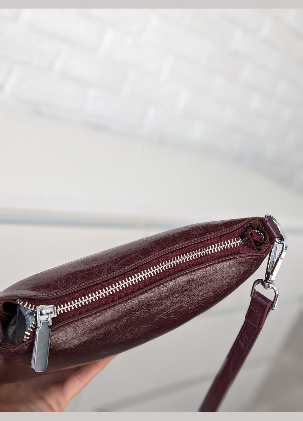 Шкіряна сумка-багет на 2 ручки Vishnya (283018050)