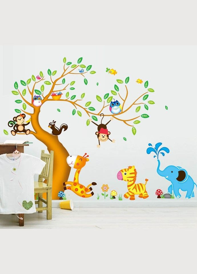 Наклейка детская на стену Green Life Зверята 135х197 см (AY242A) Sweet Dreams (331901190)