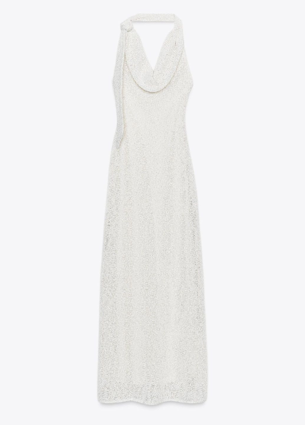 Молочное кэжуал платье Zara однотонное