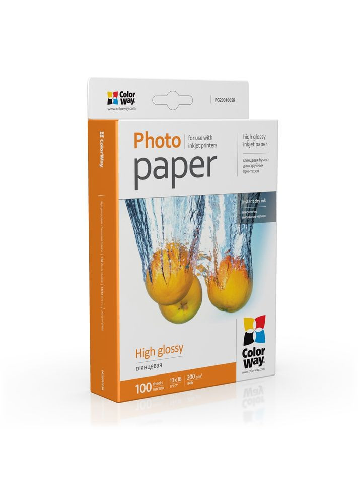 Фотопапір 200 г/м 13х18 см 100 л Глянцевий (PG2001005R) Colorway (339082969)