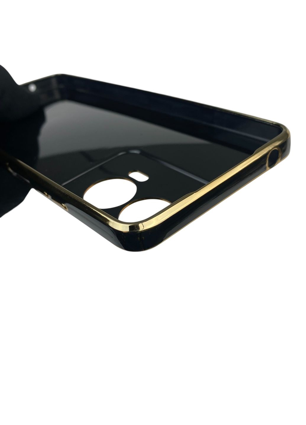 Чехол для Moto G04 XT2421-2 с кольцом MagSafe с золотой окантовкой на моторола мото г04 черный gs1 Motorola (366236399)