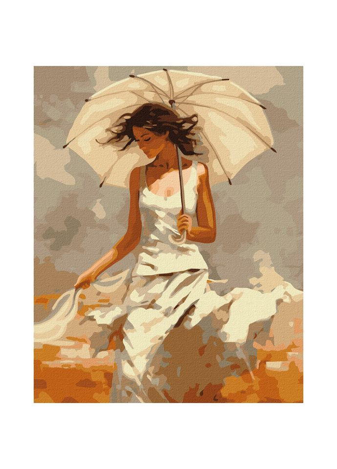 Картина по номерам "Девушка с зонтиком" KHO8365 40х50см Идейка (302365036)