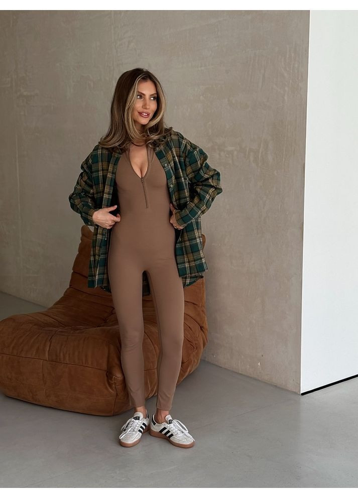 Сорочка КАРТАТА колір зелений-кемел milirud (366291709)