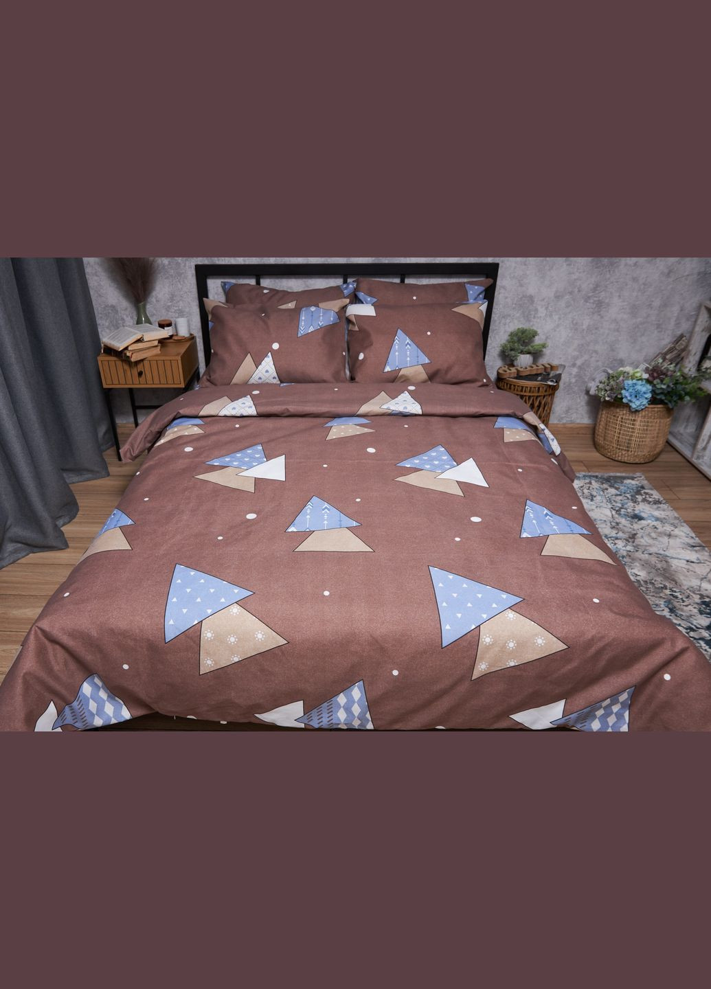 Комплект постільної білизни Микросатин Premium «» Сімейні 160х220х2 наволочки 4х50х70 (MS-820005073) Moon&Star Amber Dream (293148287)