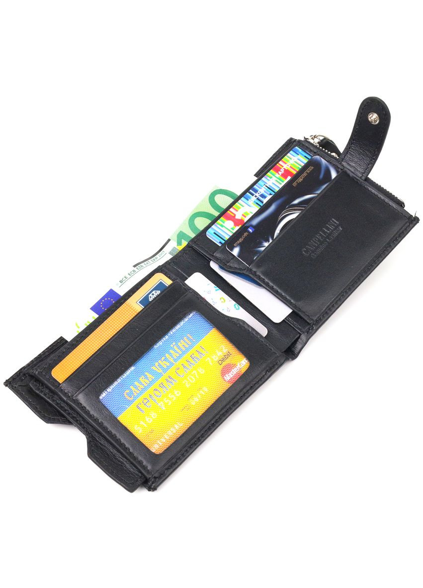 Стильний чоловічий горизонтальний гаманець із натуральної гладкої шкіри 21505 Canpellini (331906962)