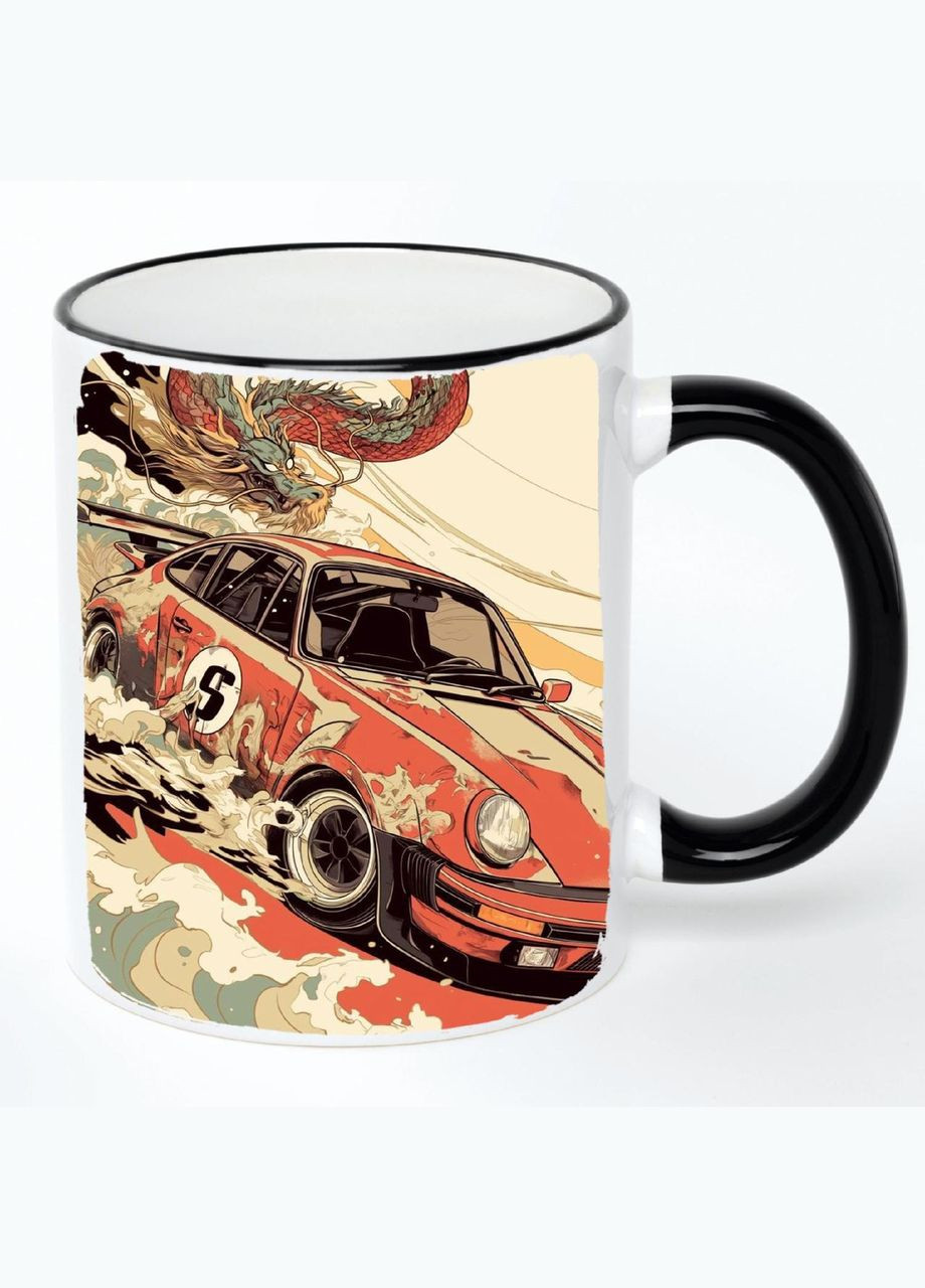 Чашка Автомобіль (кухоль, кружка) #020 Біла з чорною ручкою 330 мл No Brand (322712370)