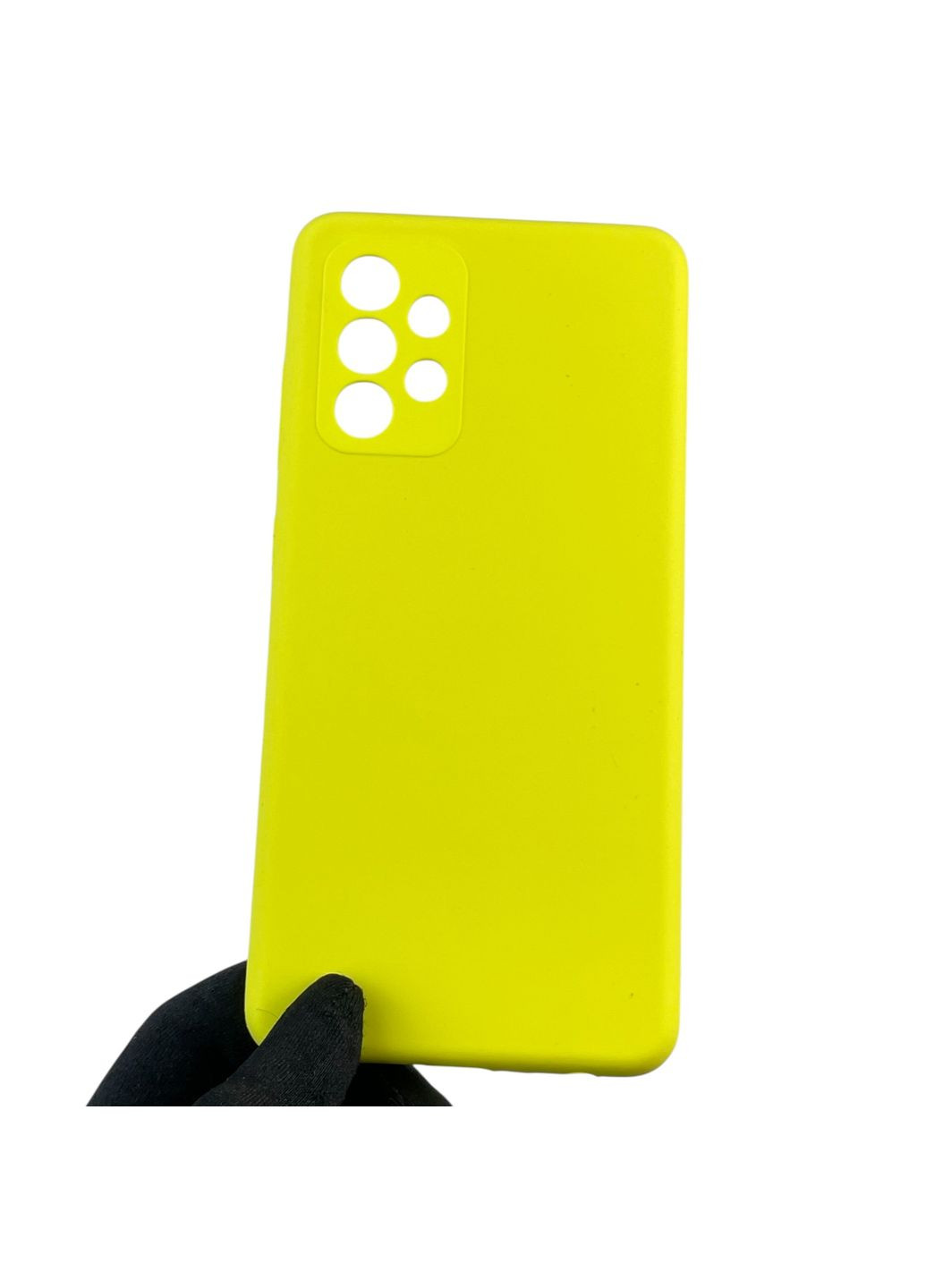 Чехол для Galaxy A52 5G (SM-A526) силиконовый с микрофиброй нескользящий на самсунг а52 5г желтый Samsung (366386592)