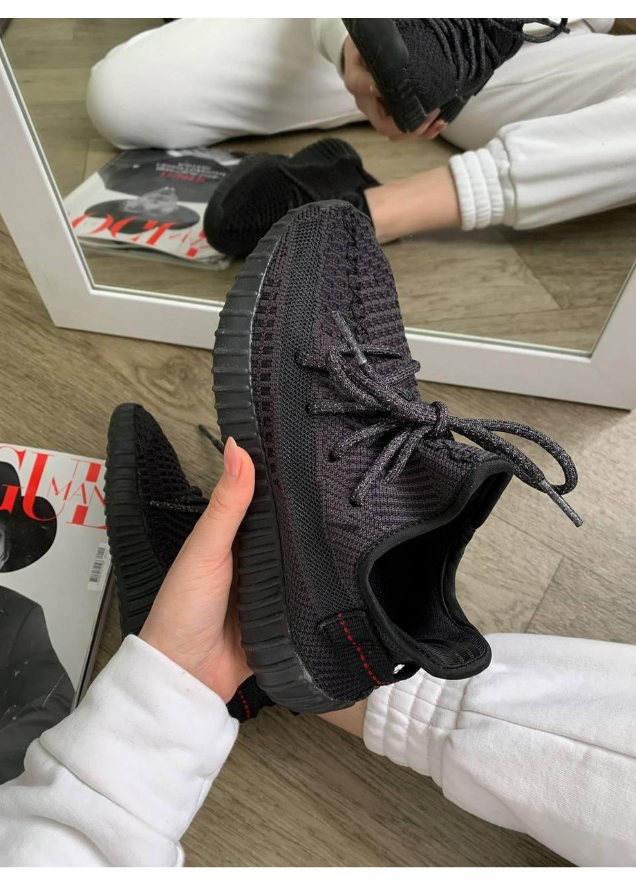 Черные демисезонные кроссовки мужские adidas yeezt boost 350 v2 black адидас изи буст No Brand