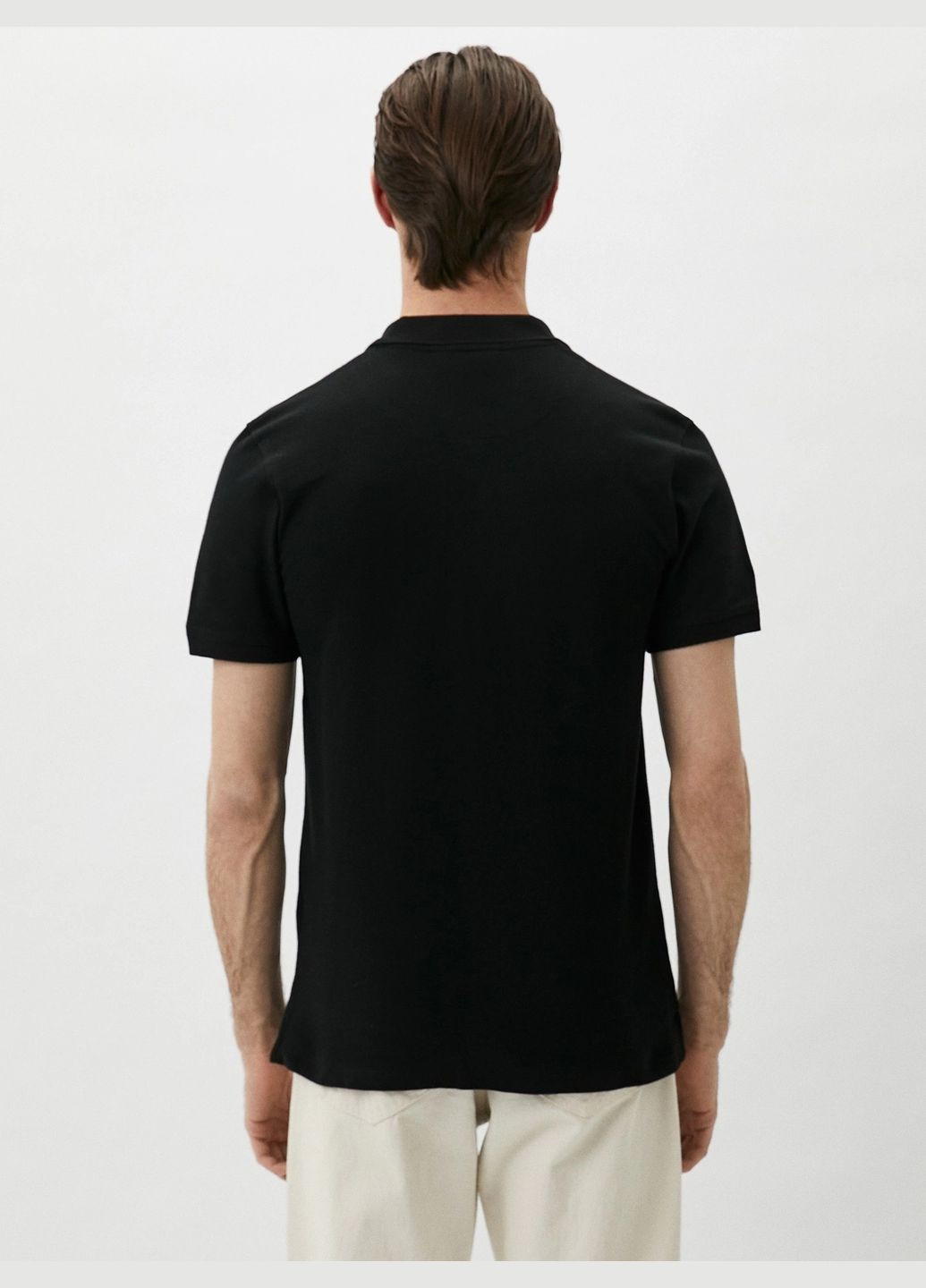 Черная футболка-поло для мужчин John Richmond