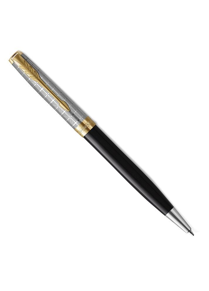 Шариковая ручка SONNET 17 Metal and Black Lacquer GT BP Parker (316613970)