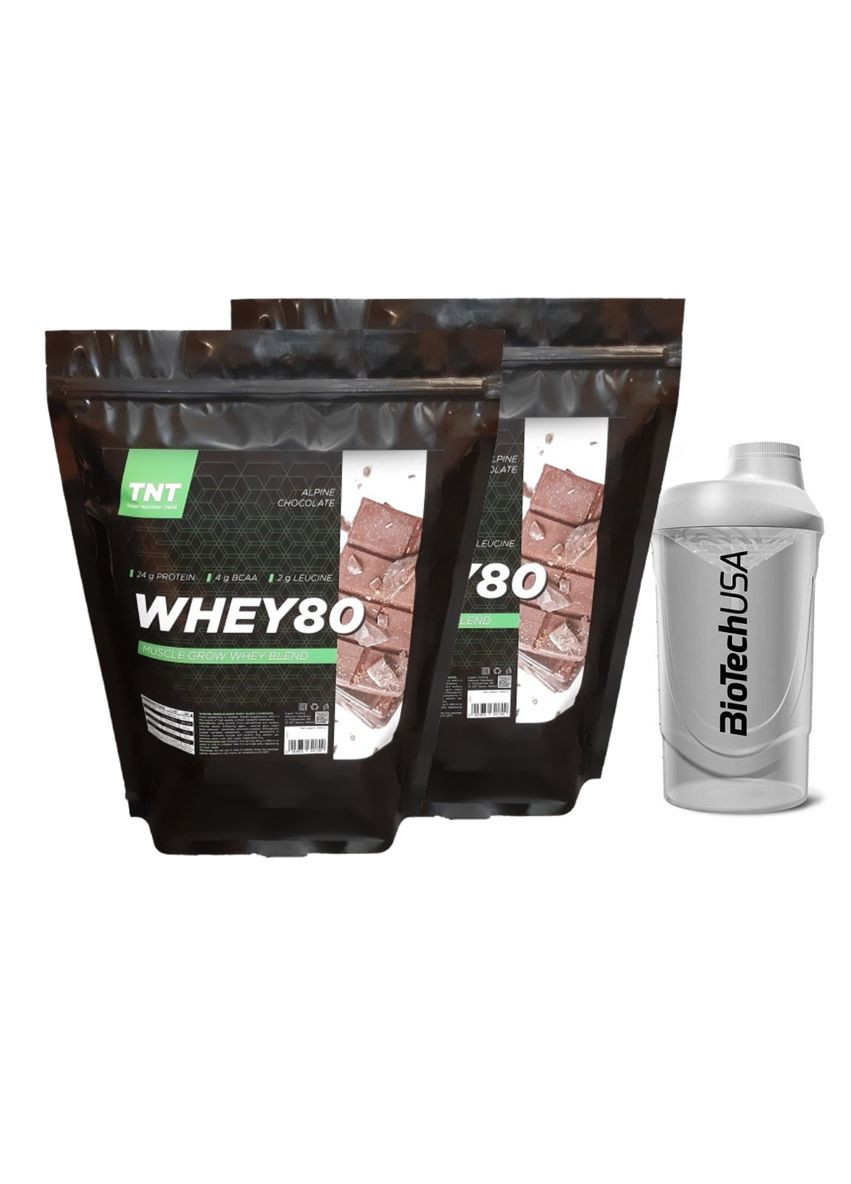 Набір протеїну WHEY 80% (2 кг) з шейкером у подарунок TNT (372010740)