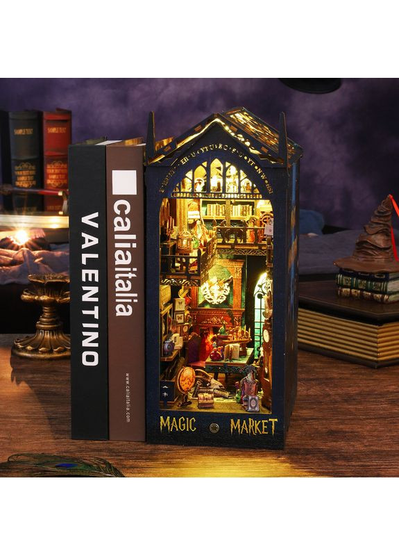 Бук Нук Magic Market Book Nook 3D пазл деревянная головоломка книжный уголок JTSL-09 No Brand (362452886)
