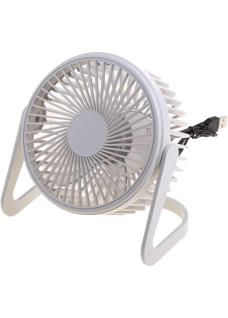 Вентилятор портативный настольный регулируемый USB White No Brand (365721572)