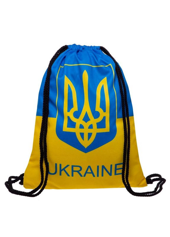 Рюкзак-мішок GA-4433-UKR UKRAINE (нейлон, р-р 37х46см, жовтий-блакитний) SP-Sport (361434190)