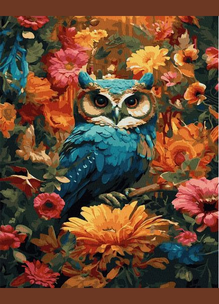 Картина за номерами Лісова сова 40х50см Картини розмальовки з цифр Малюнок фарбами за цифрами GX47460 Rainbow Art (316694154)