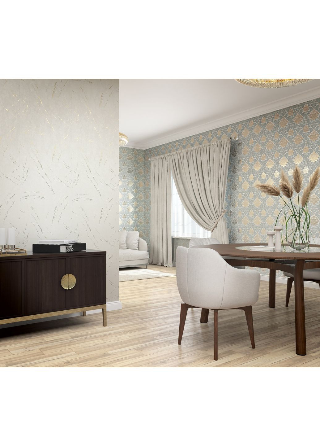 Метровые обои для спальни, кухни, гостинной светлые виниловые на флизелиновой основе 33623,10 м MARBURG (371775847)