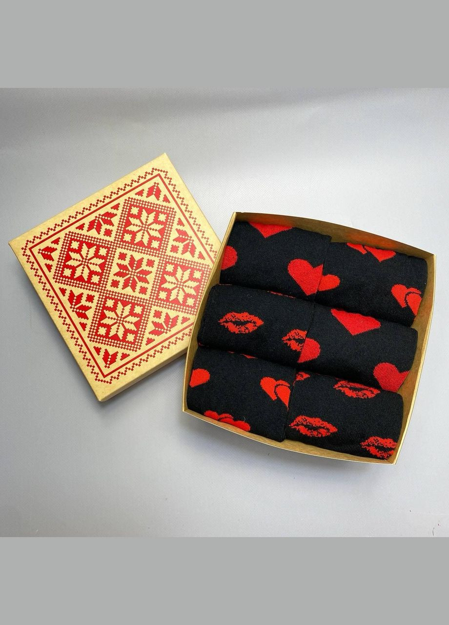 Комбіновані бокс чоловічих шкарпеток 40-45 на 6 пар у подарунковій коробці Vakko (306940910)