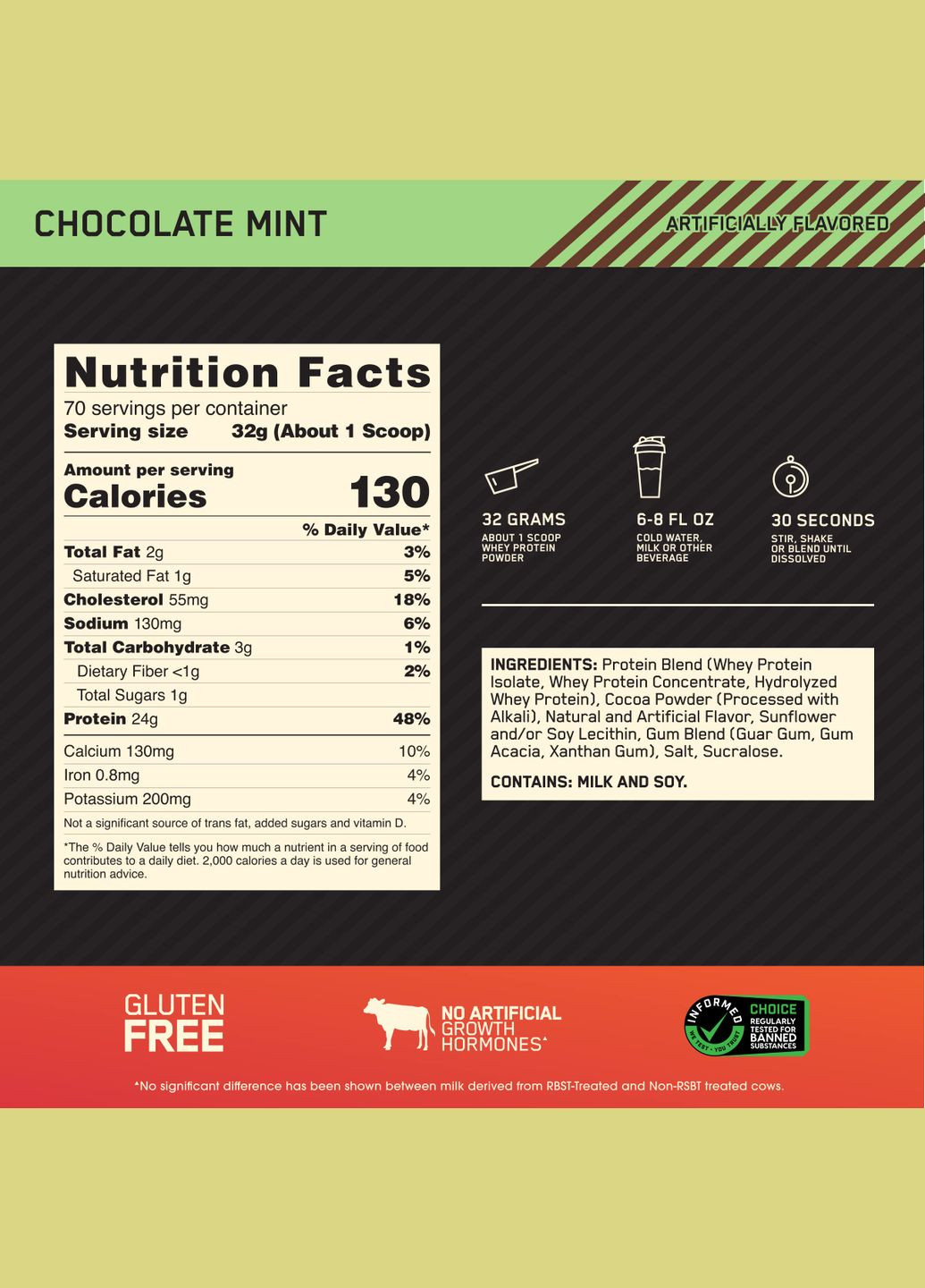 Протеїн Gold Standard 100% Whey 2273g (Chocolate Mint) EU Optimum Nutrition (289200762)
