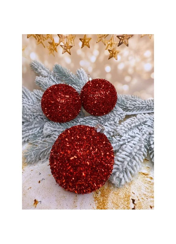 Елочные шары «Ежик» 100 мм элегантный праздничный набор 6 шт No Brand (363831180)