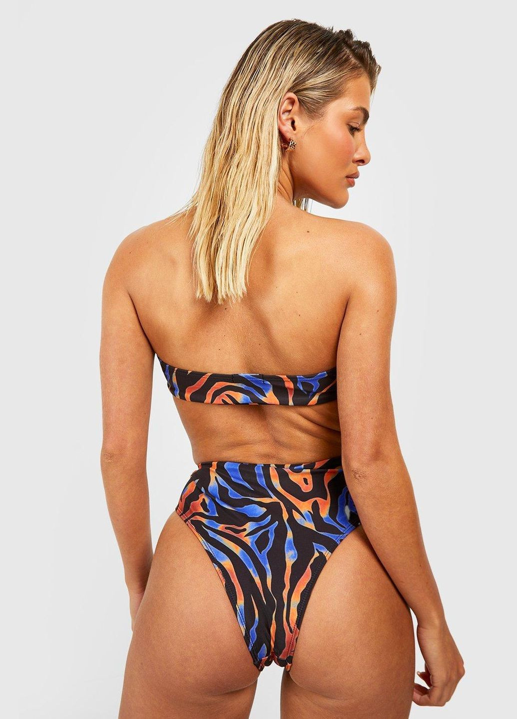 Черный летний купальник (лиф и трусики) раздельный Boohoo