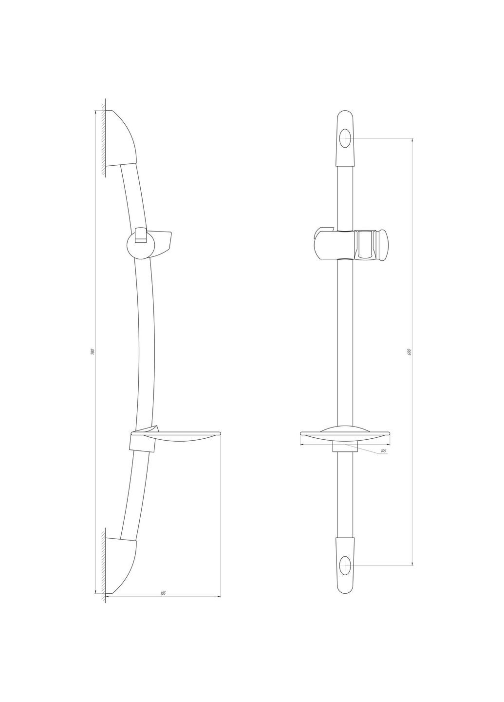 Душевая стойка L106C (2шт. в коробке) Dishi (336385125)