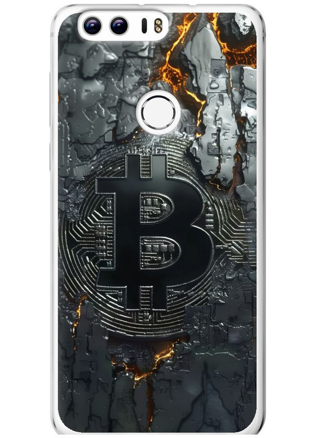 Силиконовый чехол 'Раскаленный биткойн' для Endorphone Huawei Honor 8 (366340259)