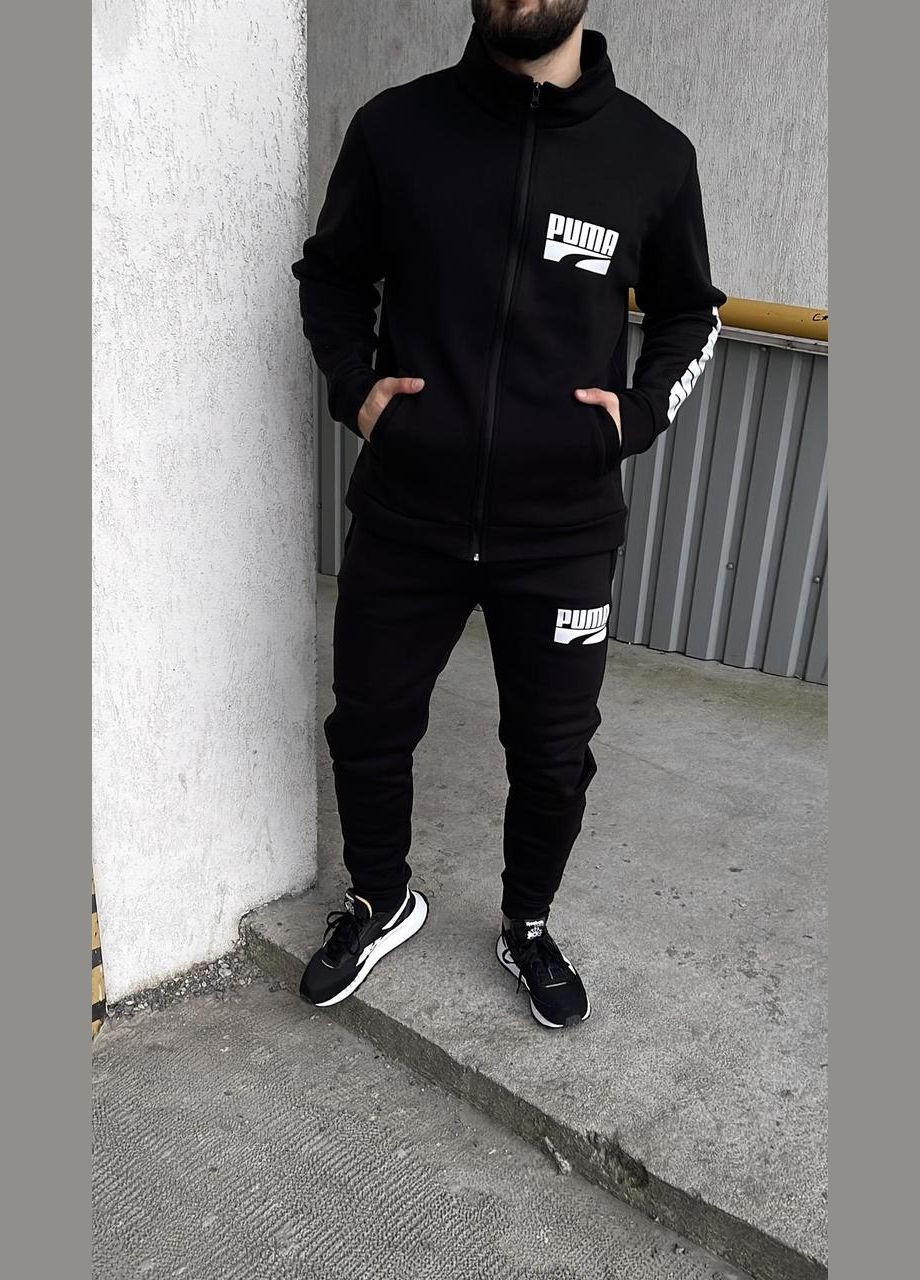 Чоловічий спортивний костюм чорний No Brand (367982280)