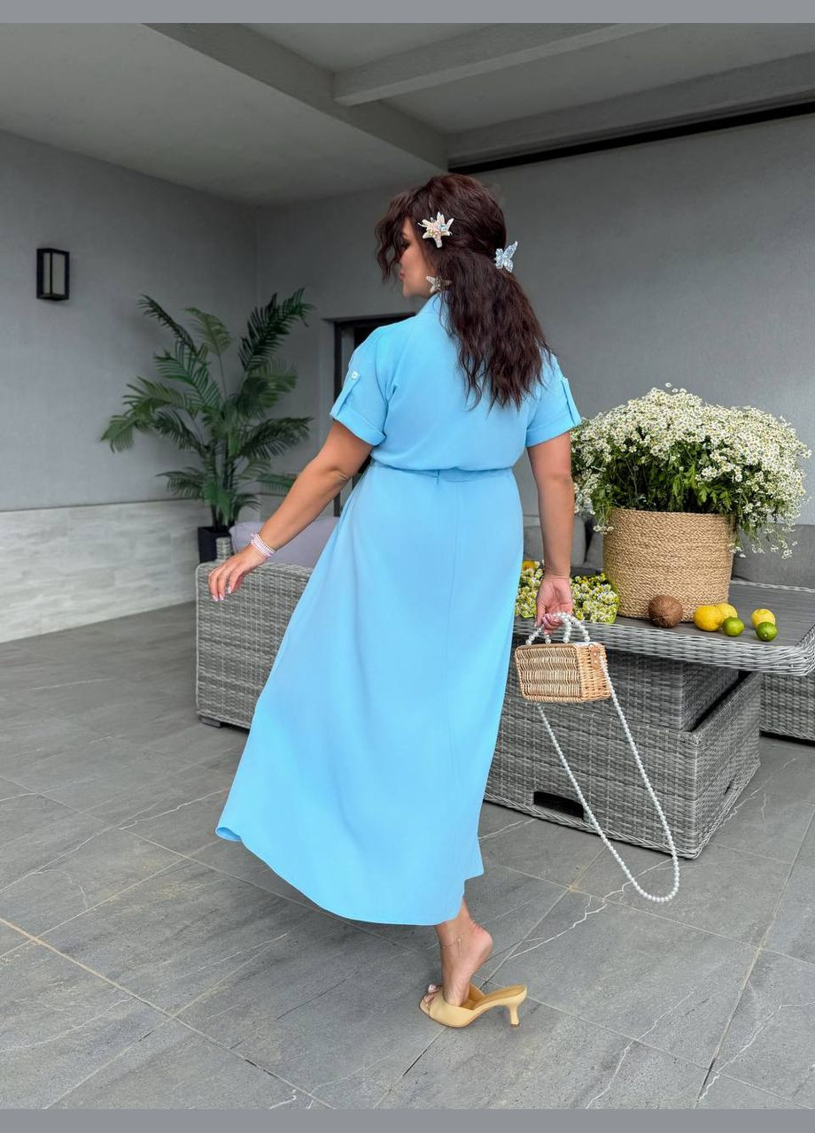 Голубое нежное, легкое, романтическое платье. Україна однотонное