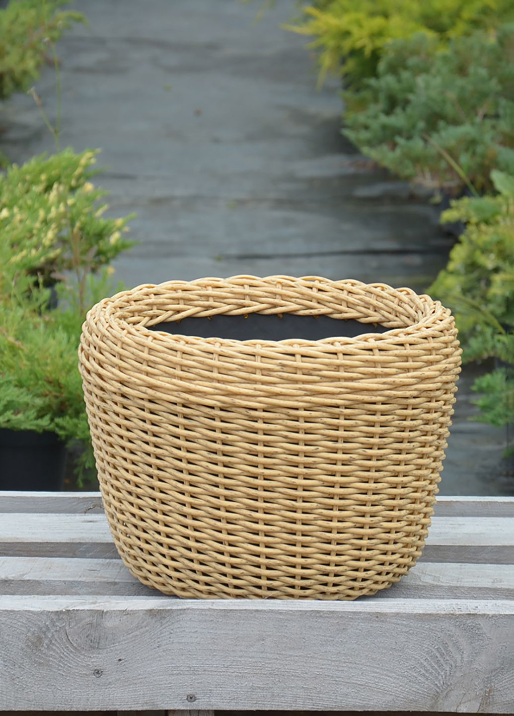 Кашпо 16 літрів (горщик для квітів та рослин),Вазон із штучного ротангу ручної роботи. Handmade (329193748)