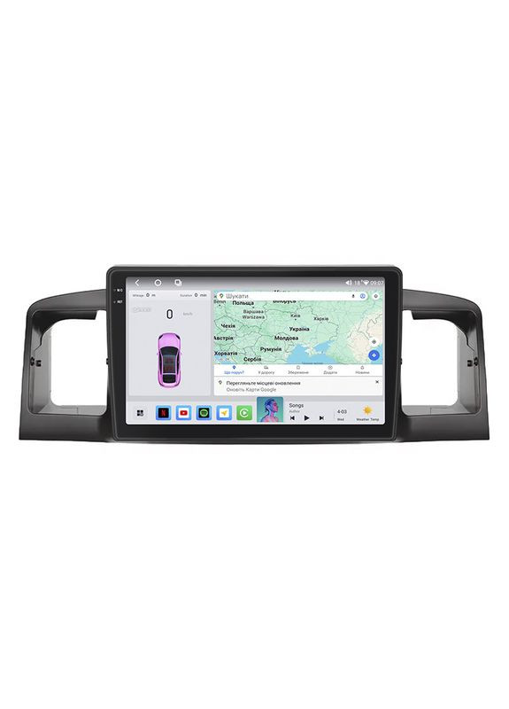 Штатная магнитола для BYD F3 I 2005-2013 экран 9" 4/64 QLED CarPlay 4G Wi-Fi GPS 360 Prime 5шт Lesko (336203920)