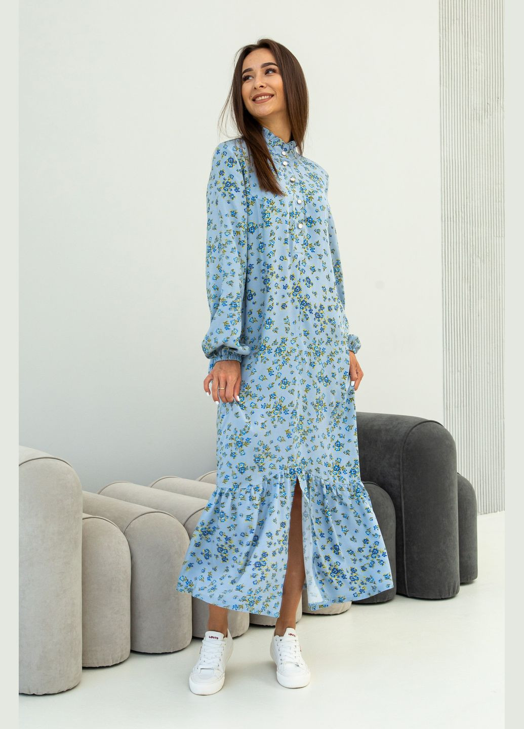 Голубое кэжуал, джинсовое платье мерид Ри Мари