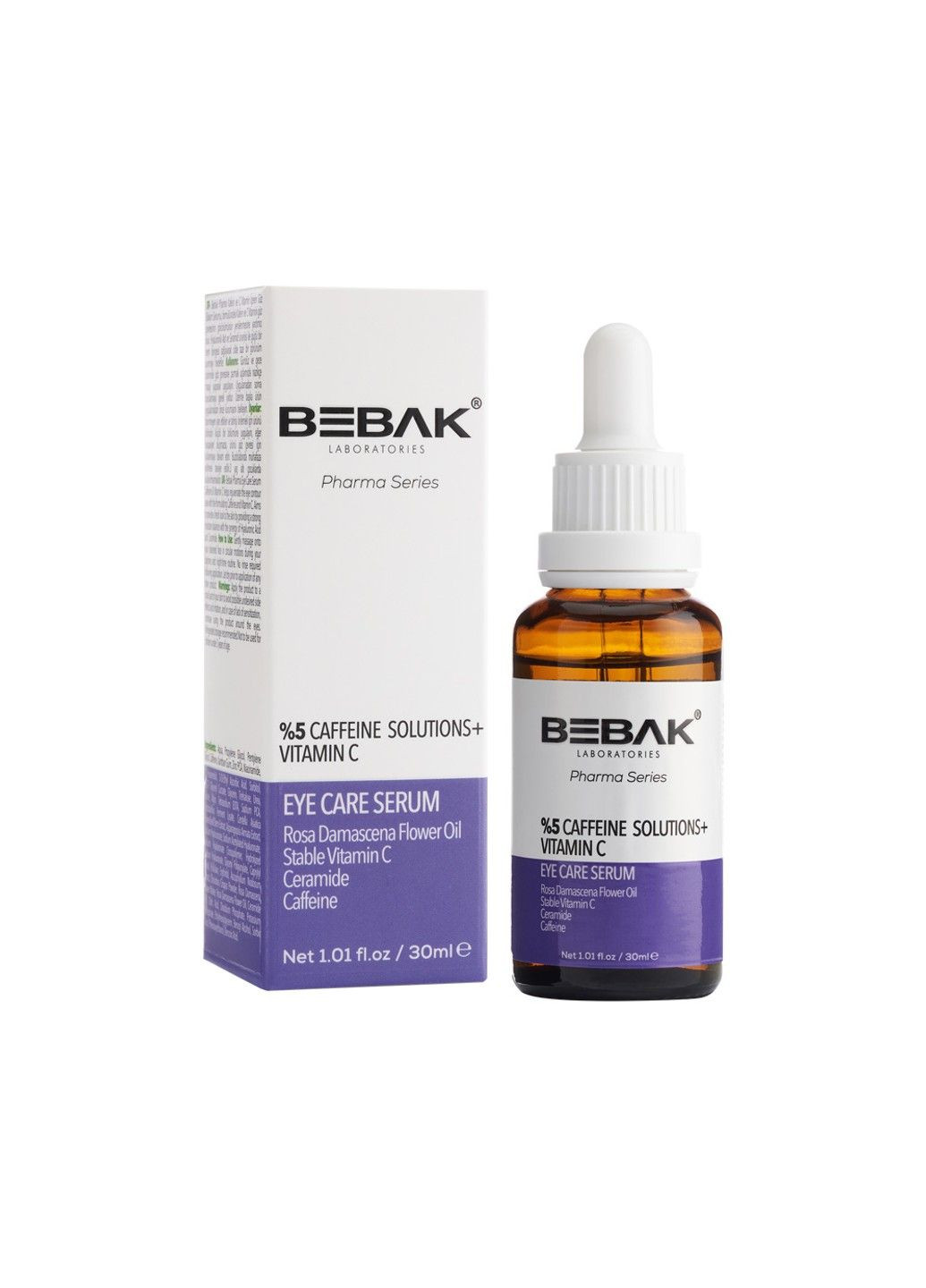 Сыворотка для зоны вокруг глаз с кофеином и витамином С Pharma, 30 мл Bebak (324414081)