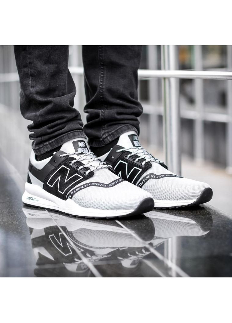 Серые демисезонные кроссовки мужские new balance 247 grey white black нью беланс 247 No Brand