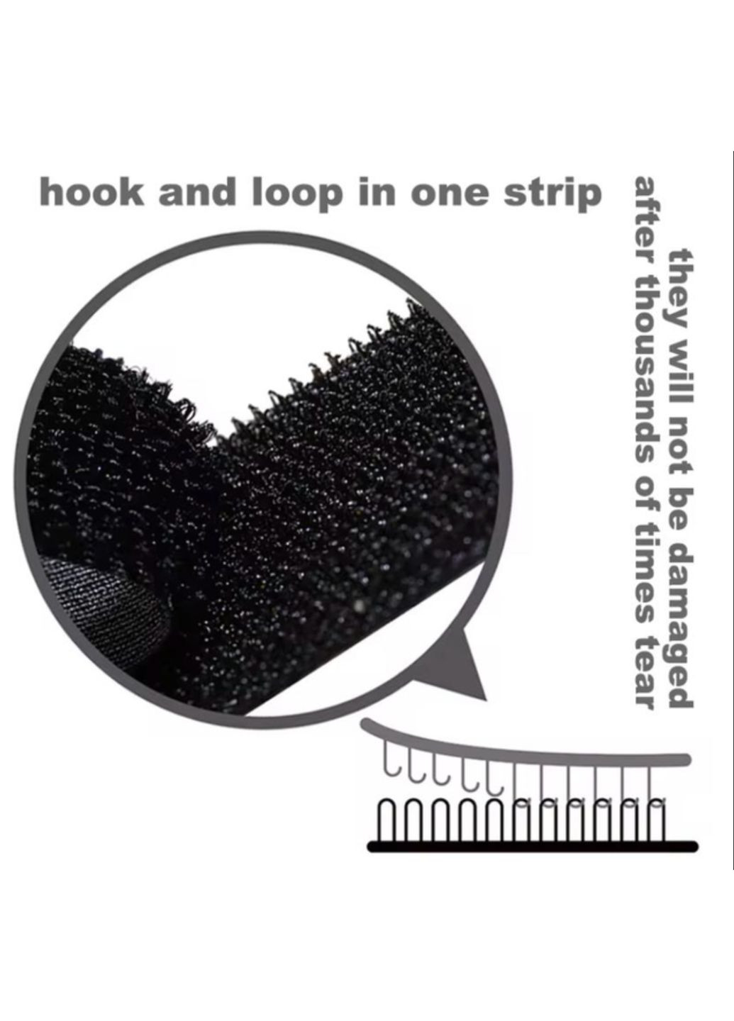 Липучка для кабеля фиксатор-стяжка органайзер кабель менеджмента держатель 3М L 10 шт Черный REO (355889254)