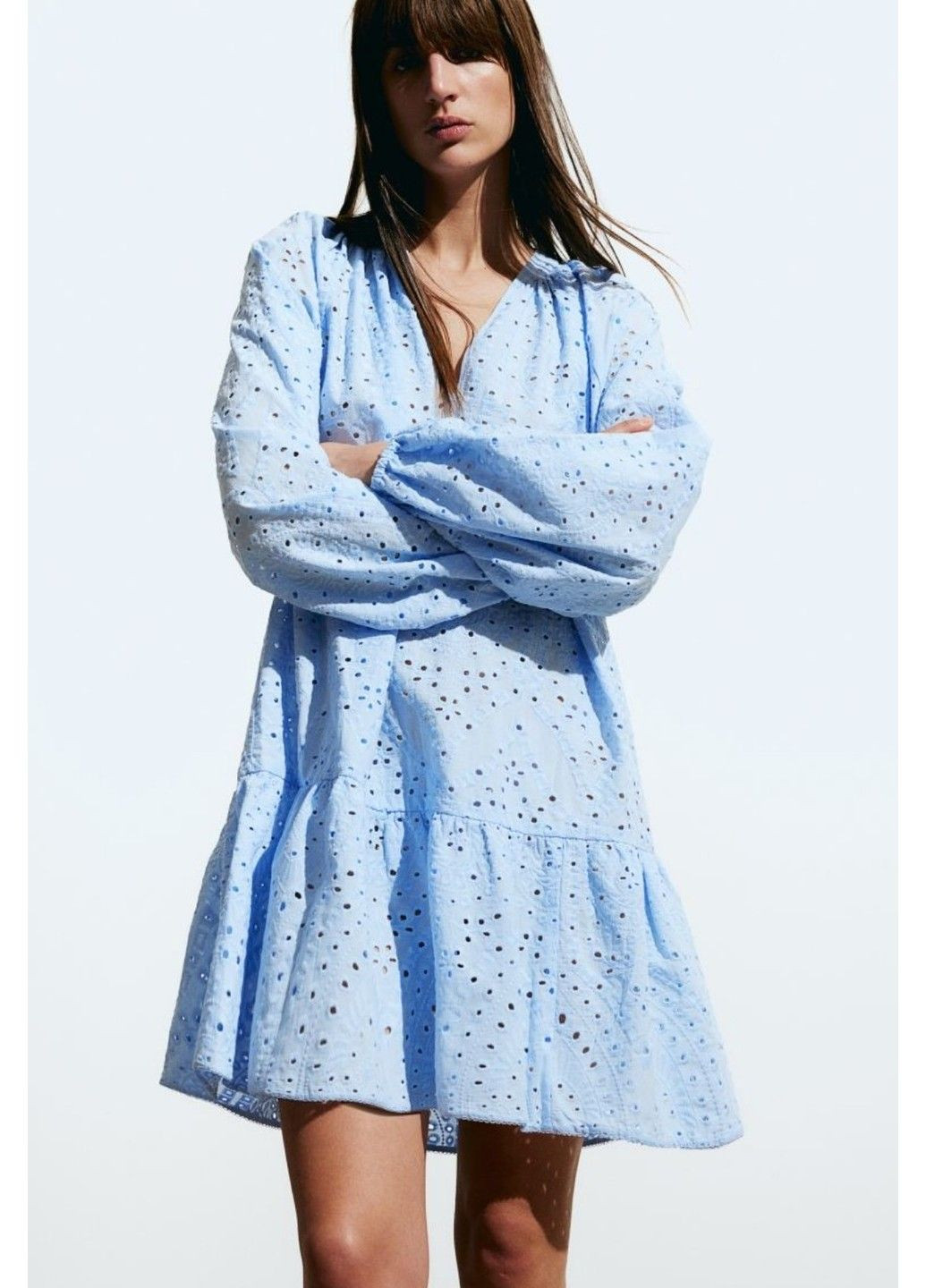Блакитна повсякденний жіноча сукня з мадери н&м (56784) s блакитна H&M