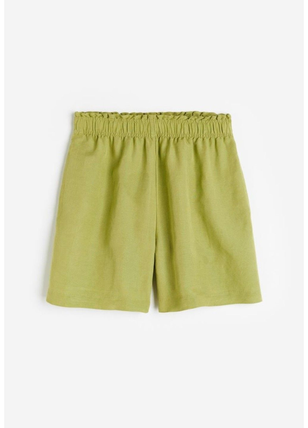 Женские льняные шорты Н&М (56975) XS Зеленые H&M (291903276)