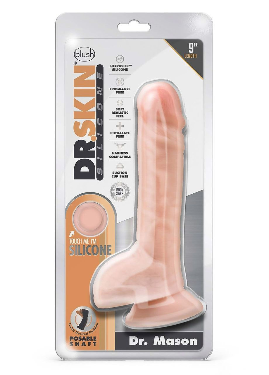 Фаллоимитатор DR. SKIN SILICONE DR. MASON 22,8 см Blush (303906274)