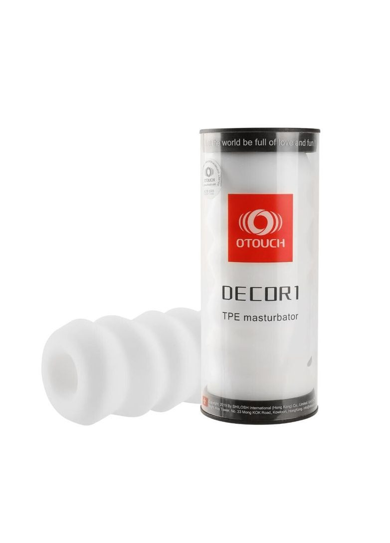 Мастурбатор DECOR 1-D, эффект всасывания, ребрышки-кольца, суженный диаметр Otouch (371880154)