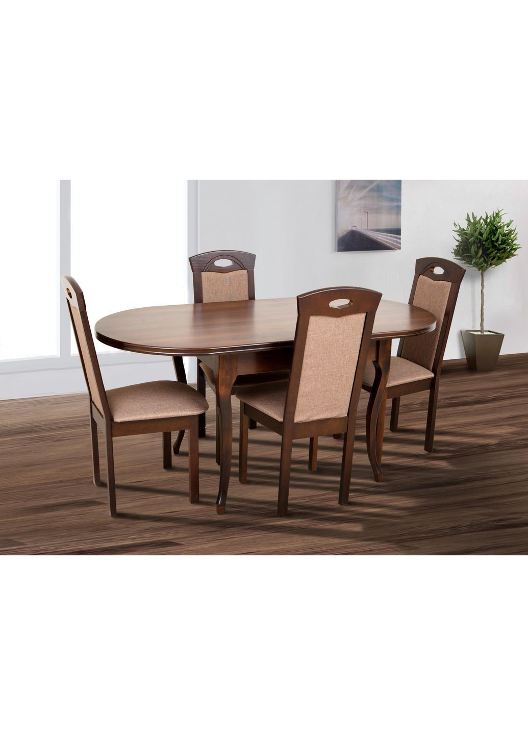 Обідній стіл-трансформер розкладний TWIST Темний горіх 857470-02 857470 Comfort Line (355467952)