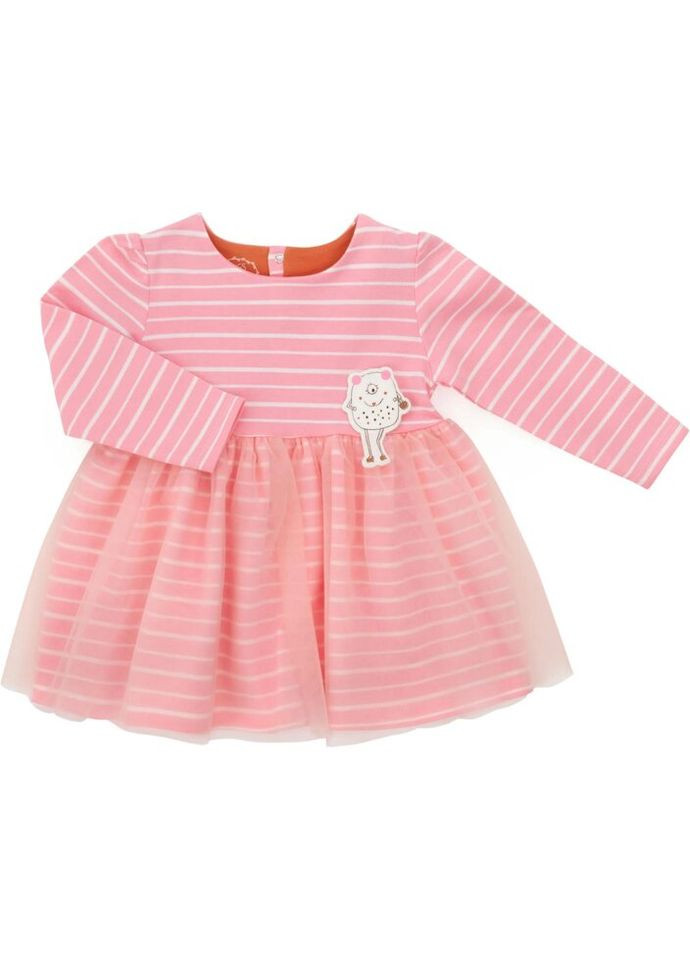 Розовое платье в полосочку (2637-80g-pink) Tongs (300625086)