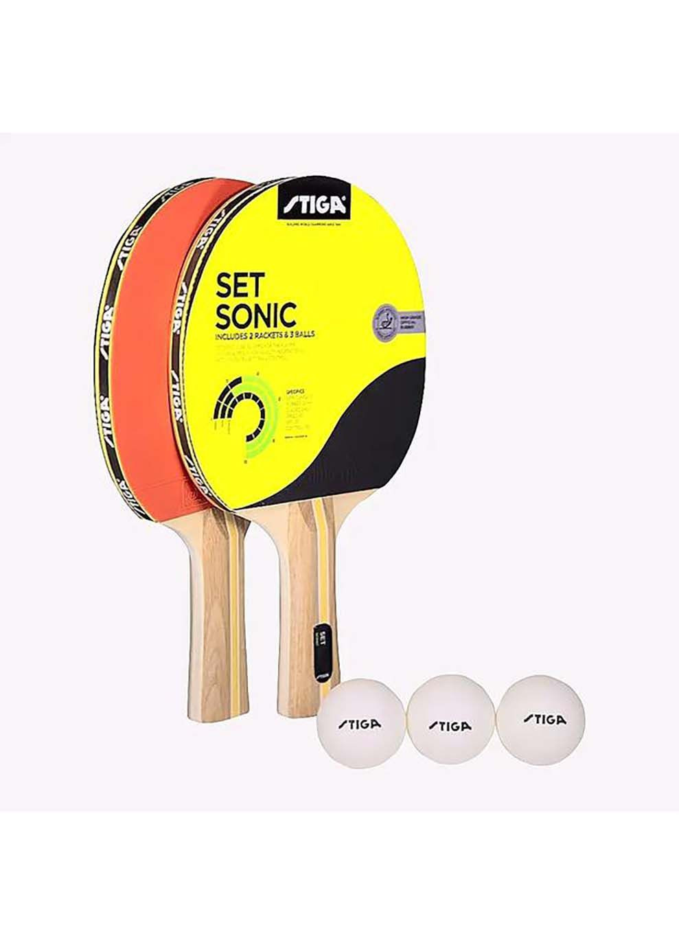 Набір для настільного тенісу Sonic Hobby 2 Bats 3 Balls Stiga (367598567)