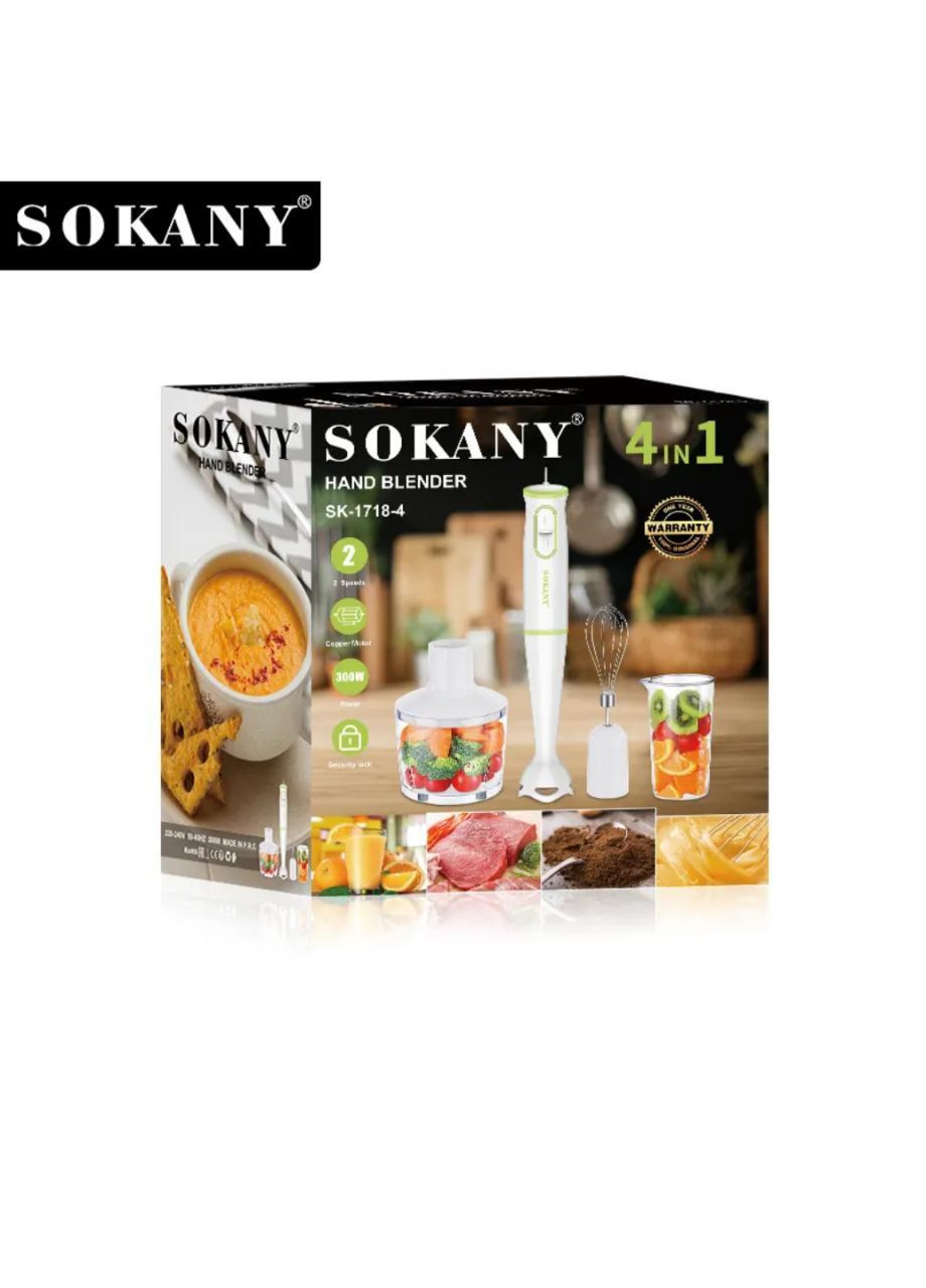 Мультифункціональний блендер 4в1 Sokany SK-1718-4 (302372851)