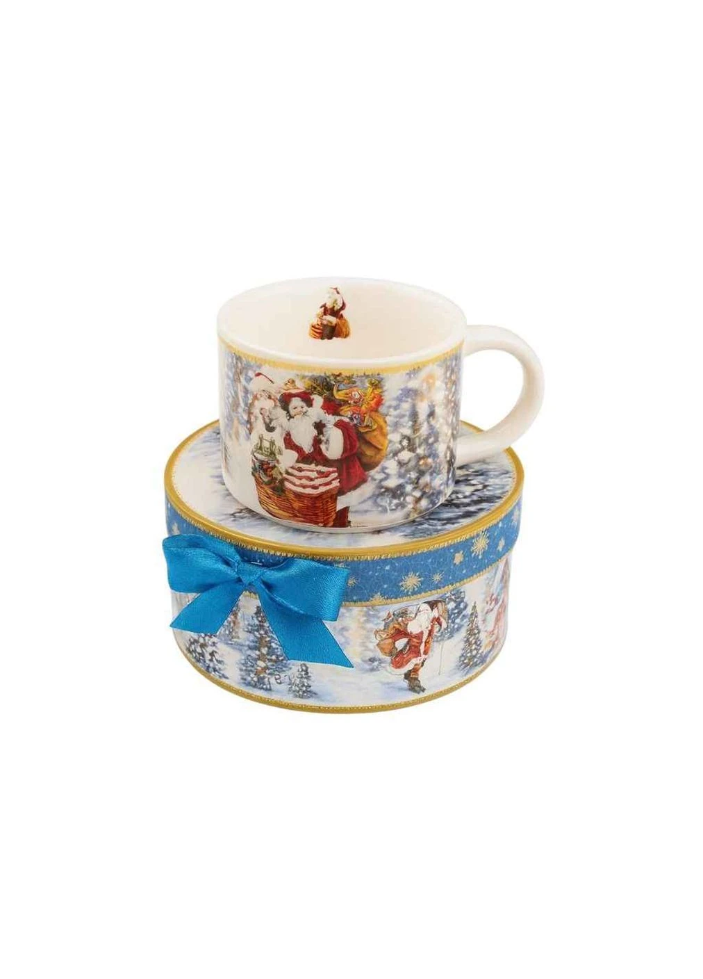Чашка 280мл с ложкой новогодняя Time for gifts R36240 ТМ STENSON No Brand (387444502)