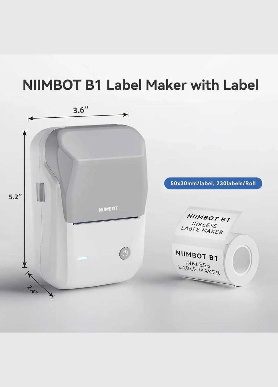 Принтер этикеток наклеек B1, термопринтер. NIIMBOT (354224240)