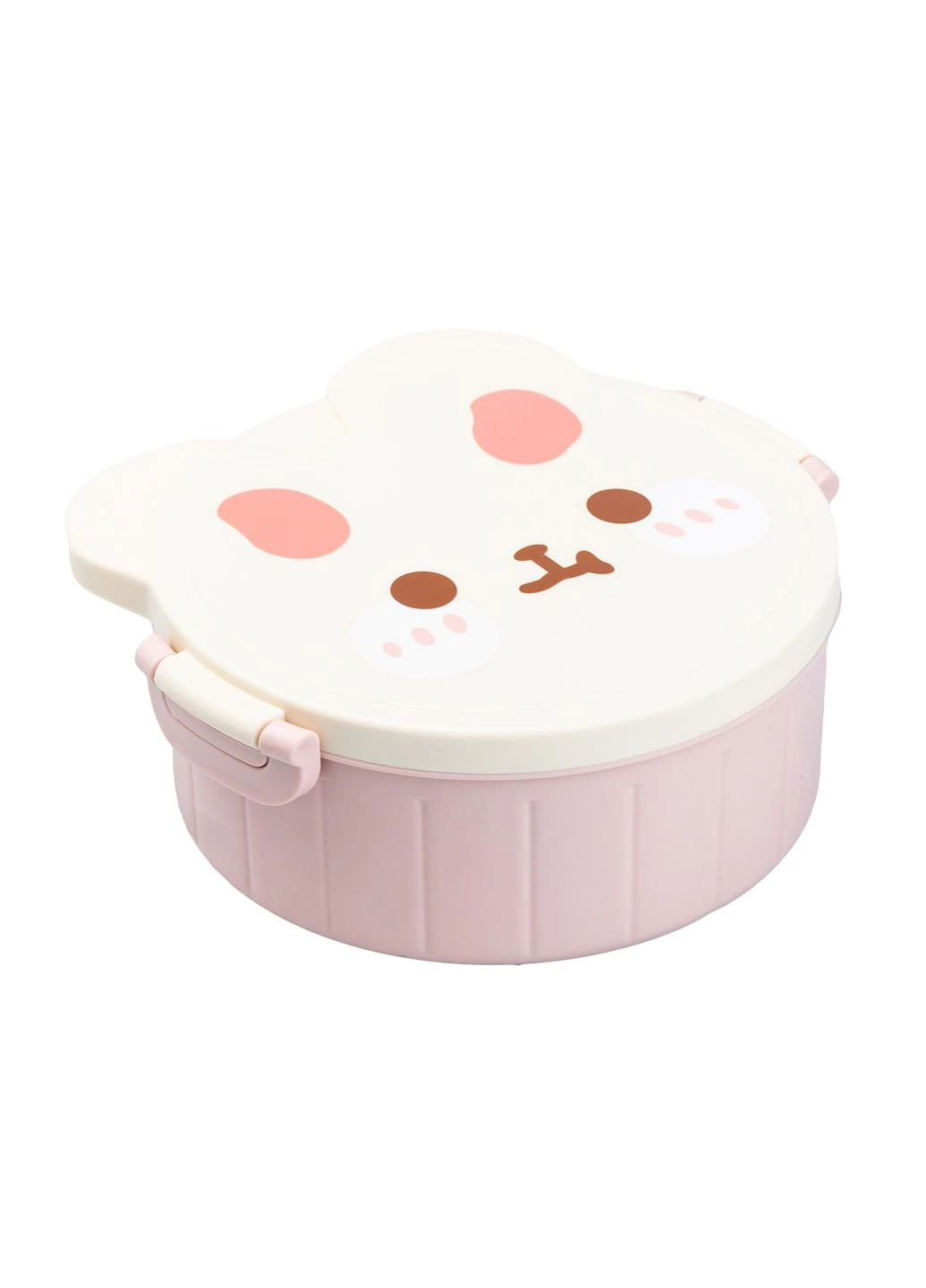 Ланч-бокс дитячий зі столовими приборами Rabbit 18*18*7 см, рожевий TS Kitchen (328603258)