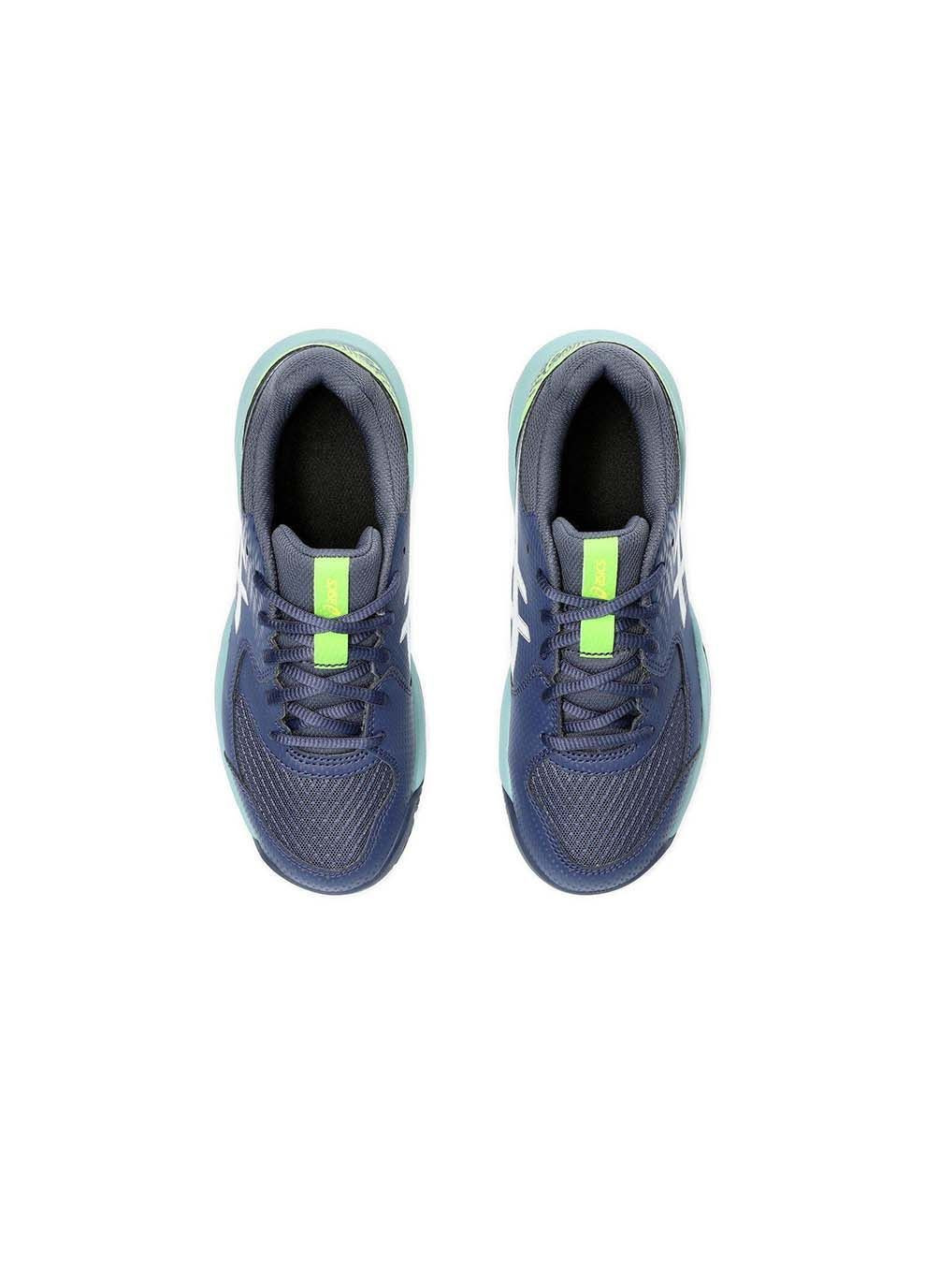 Темно-синие демисезонные детские теннисы кроссовки gel-dedicate 8 padel темно-синий Asics