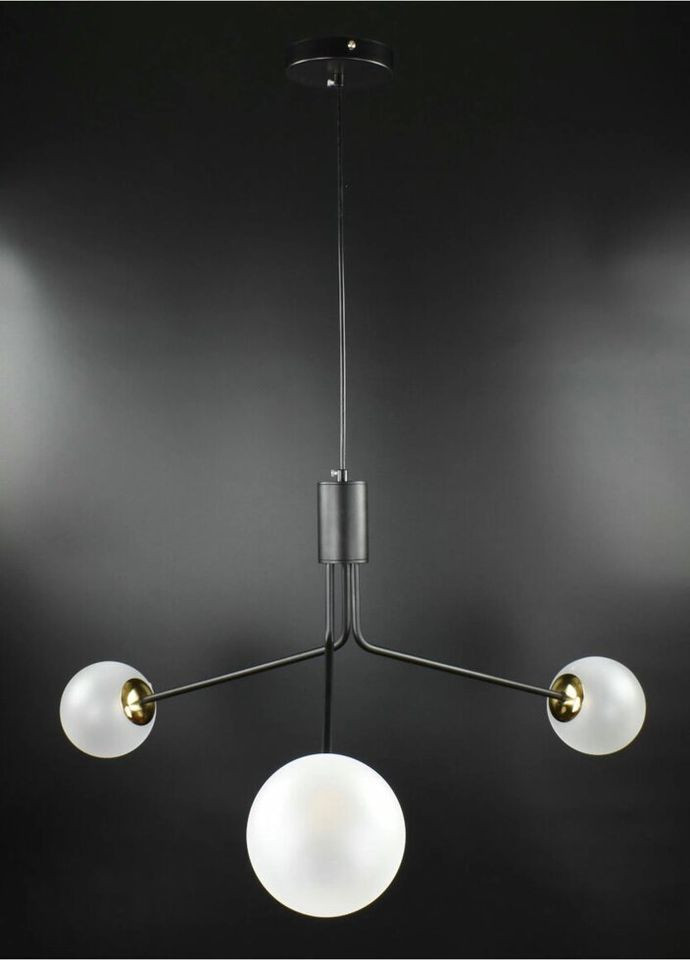 Люстра підвісна на 3 лампочки 26684 Чорний 45-120х80х80 см. Sunnysky (335975180)