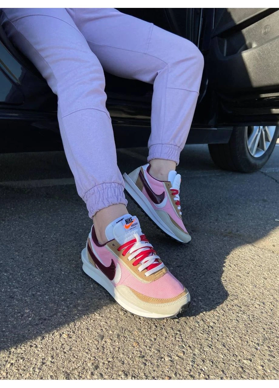 КРОСІВКИ ЖІНОЧІ NIKE VAPORWAFFLE SPORT FUSCHIA X SACAI PINK НАЙК ВАПОРВАФЛ РОЖЕВІ No Brand рожеві демісезони (392010521)