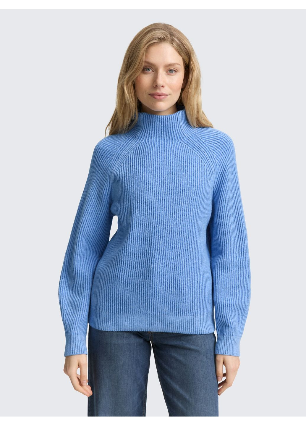 Голубой зимний свитер Tom Tailor